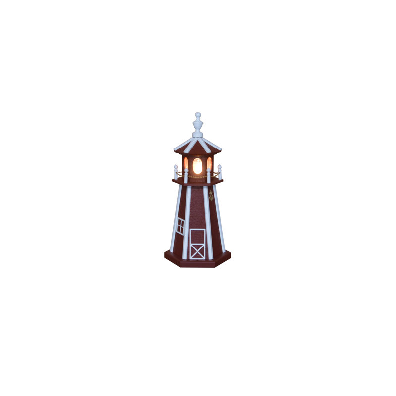 Statue de jardin Baldric, H 29 po x l 13 po x P 13 po, Rouge / blanc