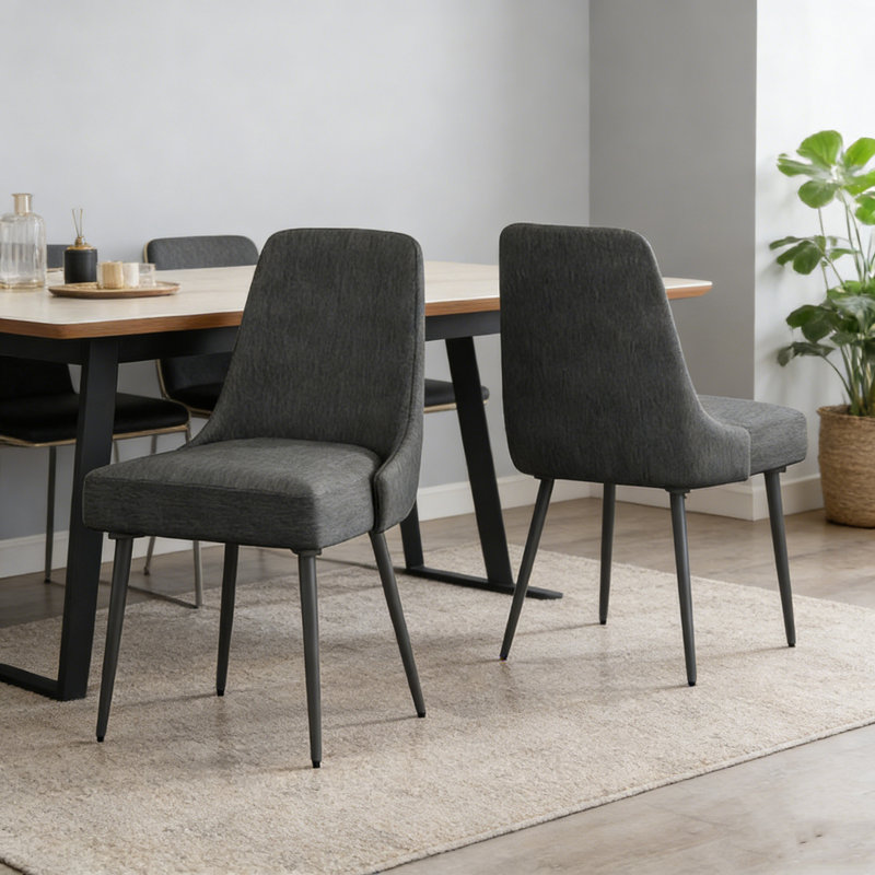 Chaise de salle à manger, Gris anthracite