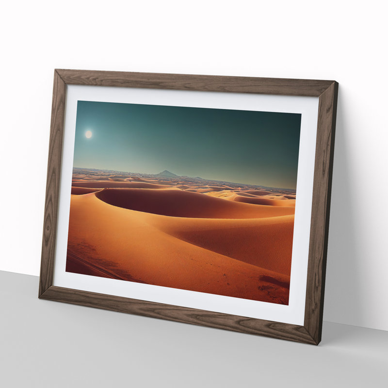 Fabulous Desert - Single Picture Frame Print, 25cm H x 34cm W x 2cm D, Walnut Framed