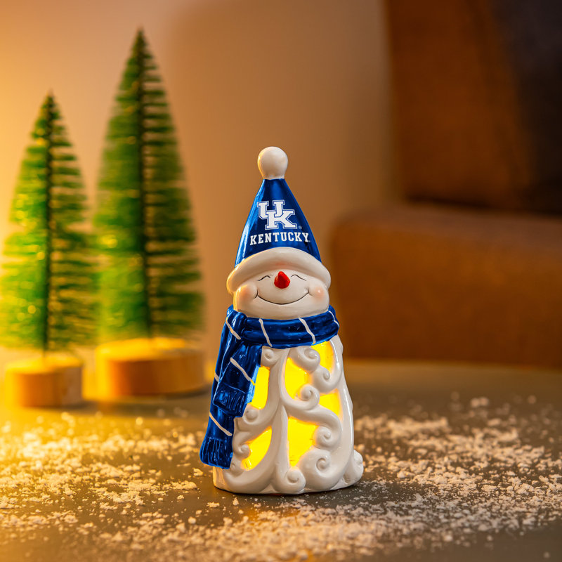 Statuette à DEL 8 po de l'Université du Kentucky, bonhomme de neige