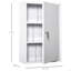 Armoire à pharmacie murale en acier à 3 niveaux pour la salle de bain, verrouillable avec 2 clés (armoire)