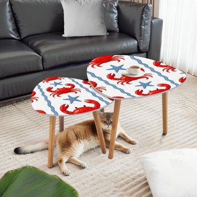 Ensemble de 2 tables basses gigognes Triangle Coastal