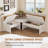 Corner Breakfast Nook Table Set With Cushion, L-shape Kitchen Dining Table With Bench, Farmhouse Wood Breakfast Nook Bench With Hidden Storage,white & Brown