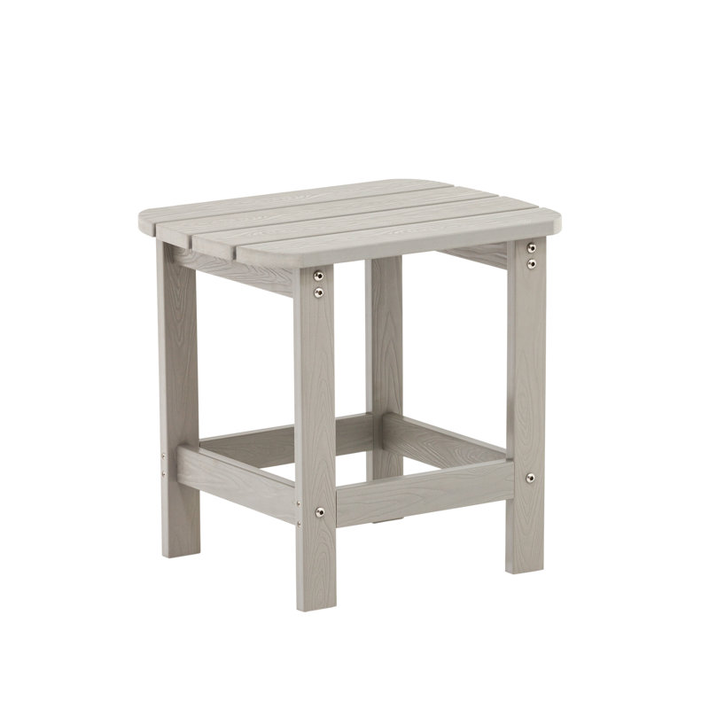 Anika Square Outdoor Side Table , 17.75'' in. W 17.75'' in. D, Light Gray