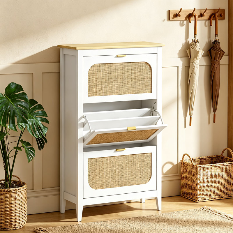 21 Pair Flip Down Shoe Storage
