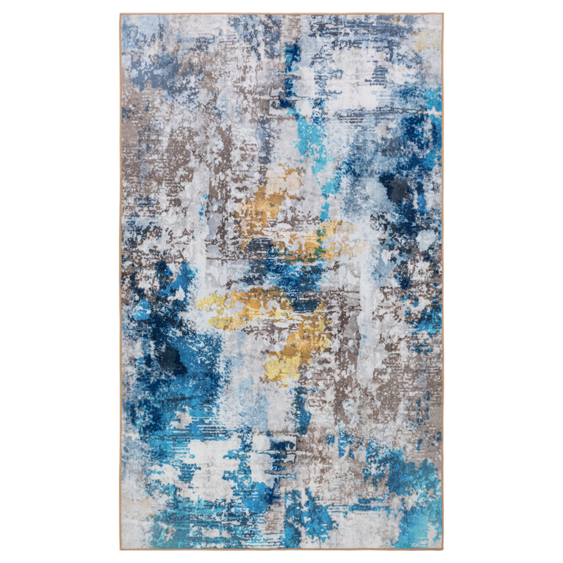 Tapis intérieur / extérieur rectangulaire avec envers antidérapant Trinway, Rectangle 5 pi x 7 pi