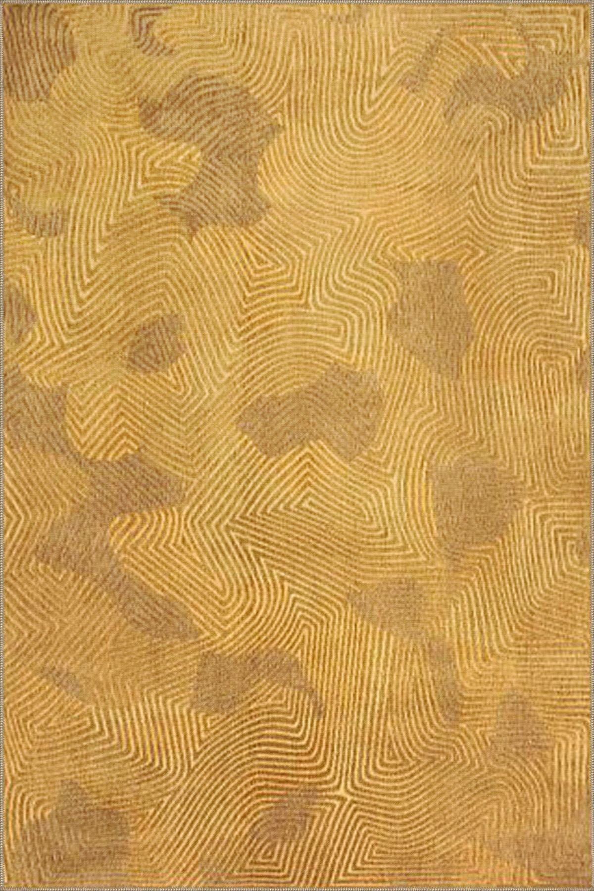 Corrigan Studio® Yellow Geometric Patterned Woven Base Rug | Wayfair
