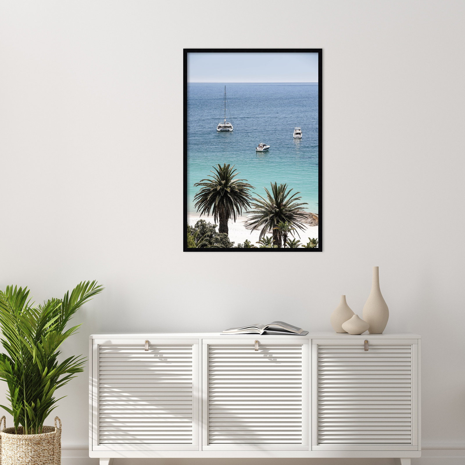 Rothschild "Camps Bay Beach" Print, Black, 41" H x 28" W