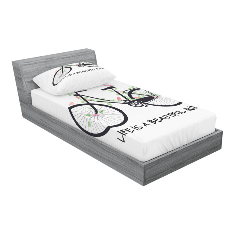 Microfiber Sheet Set, Twin Sheet Set with Fitted Sheet