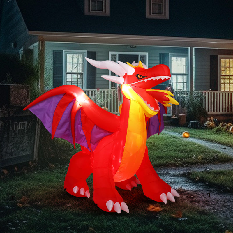 Dragon gonflable d'Halloween cracheur de feu