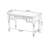 Nut-brown Rectangular Solid Wood with 3 drawers desk