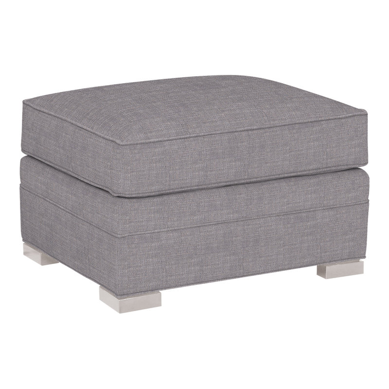 Davidson 28" Ottoman, Dove Gray, Nomad Slate Crypton® Chenille