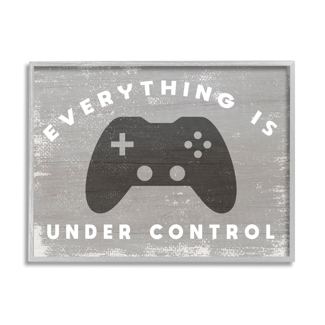 " Everything Is Under Control Rustic Video Game Controller " by Daphne Polselli Stupell Industries 