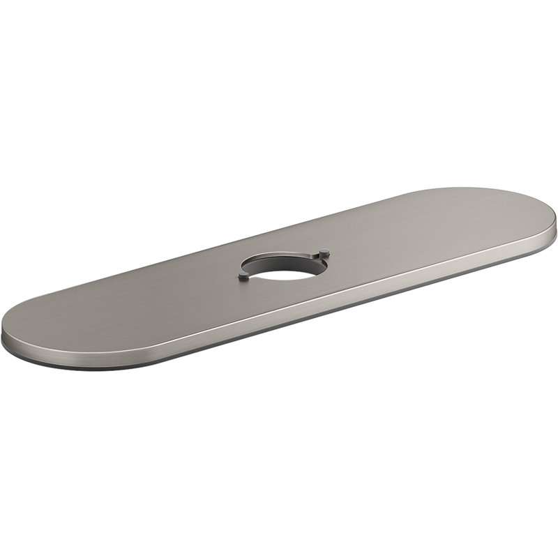 Tone Three-Hole Kitchen Faucet Escutcheon, Vibrant Stainless