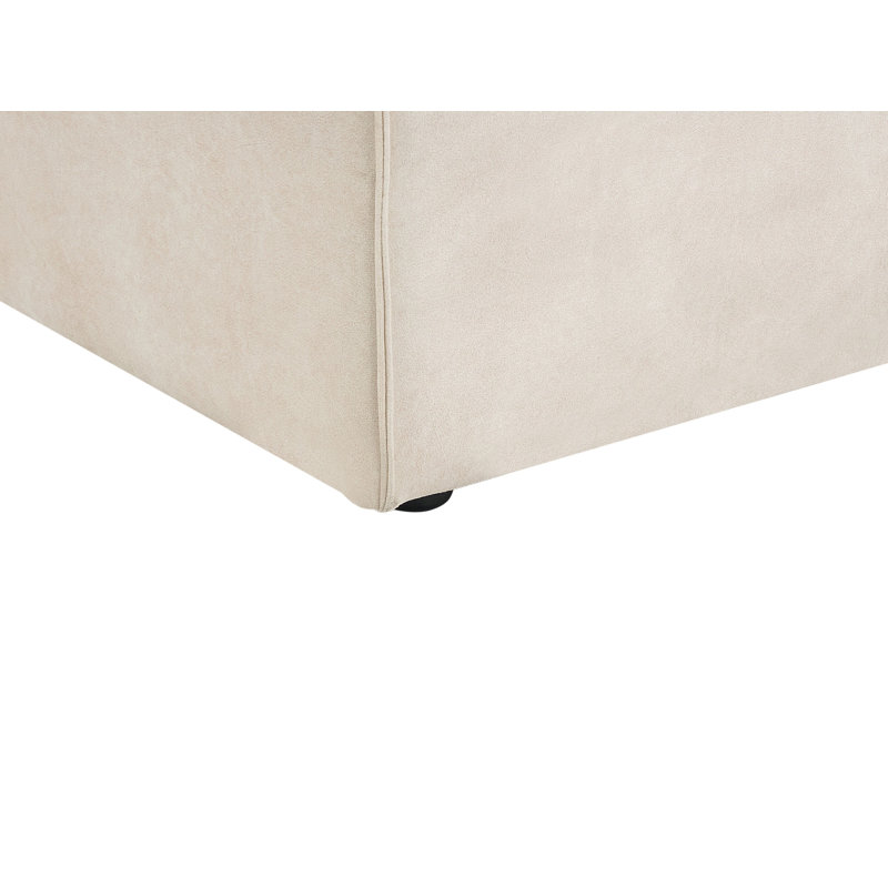 Netanya Upholstered Chaise Lounge, Beige Velvet , Right Hand Facing