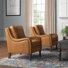 Fauteuil en cuir véritable de 27,56 po de largeur Amberlie