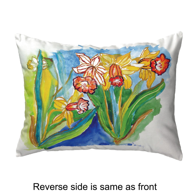  Coussin lombaire intérieur / extérieur Daffodils, H 11 po x l 14 po x P 5 po