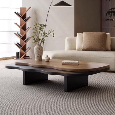 Wabi-sabi style solid wood coffee table
