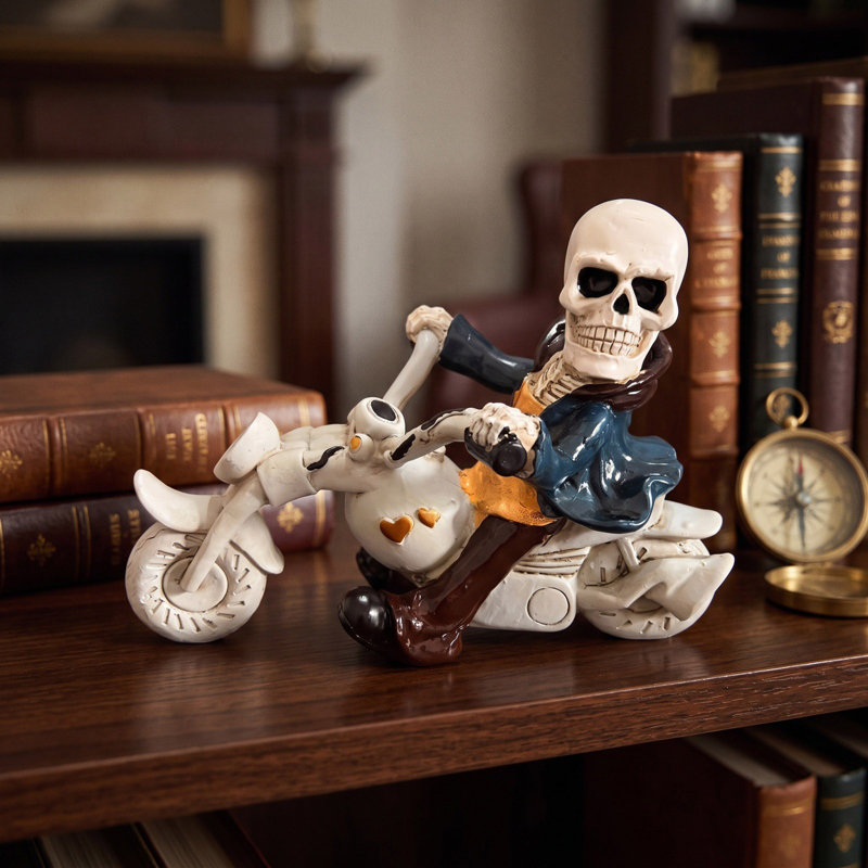 Décoration d'Halloween : Figurine décorative de chevalier squelette d'Halloween, Blanc