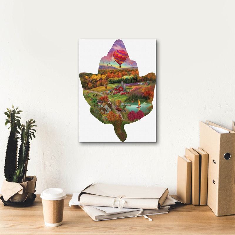 «Fall Valley» par Bigelow, illustrations sur toile, H 16 po x l 12 po x P 0,75 po