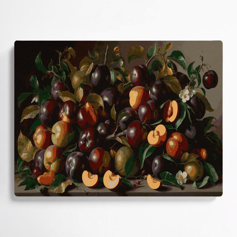 «Fruit Pluot», art mural en métal brun, H 11 po x l 14 po