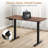48" x 24" Sit to Stand Desk with 3 Memory Settings & Anti-Collision Protection Brown-1033649818
