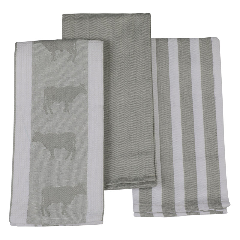 Cotton Stripe Jacquard Kitchen Towel