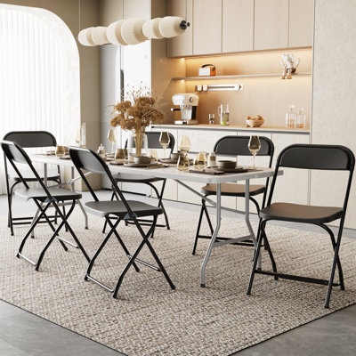 Rectangular Plastic Outdoor Dining Set