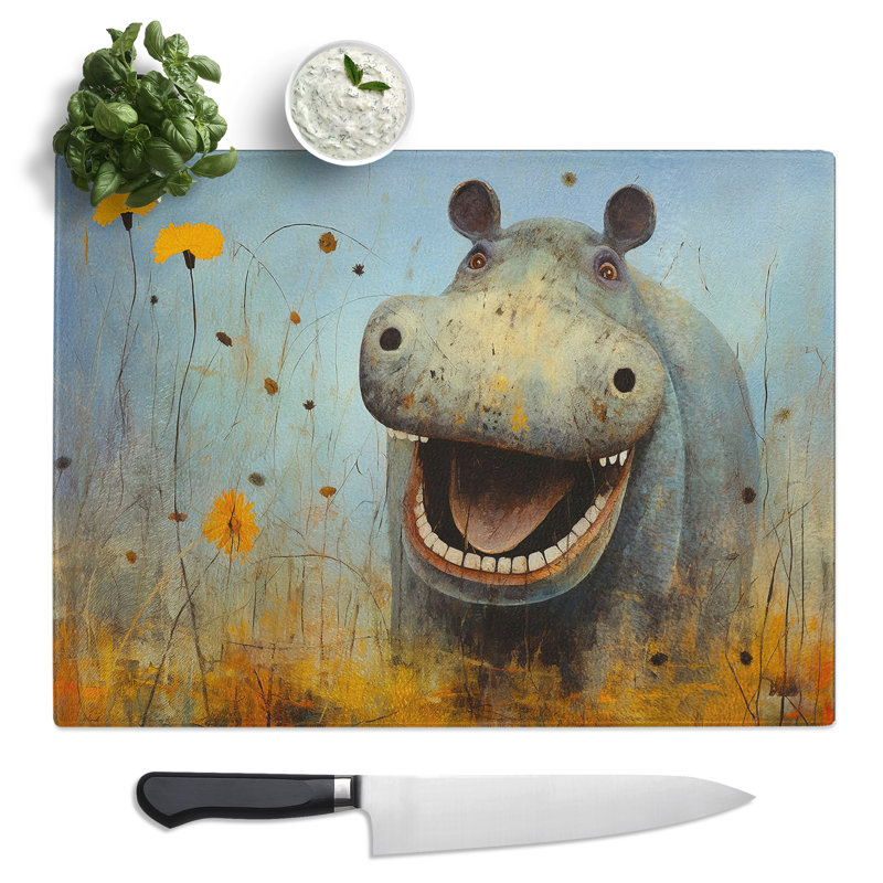 Hippo Contemporary  Glass Chopping Board