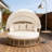 Outdoor Patio Rattan Round Daybed with Retractable Canopy