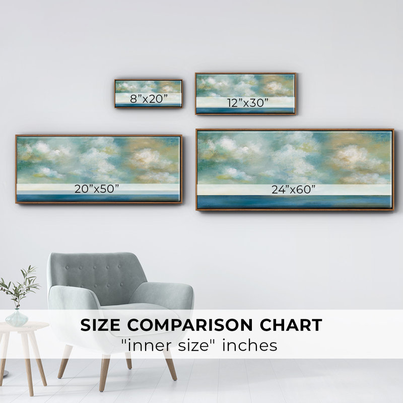 Cloudscape Vista II- Framed Canvas, 20" H x 50" W