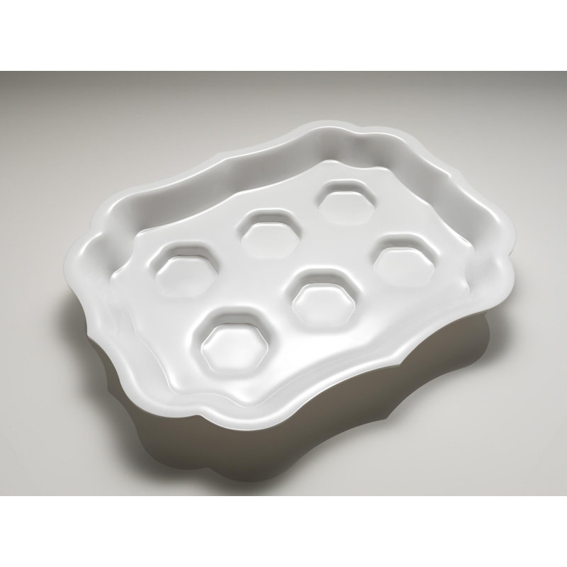 White Acrylic 20" Serving Tray for Indoor/Outdoor Use