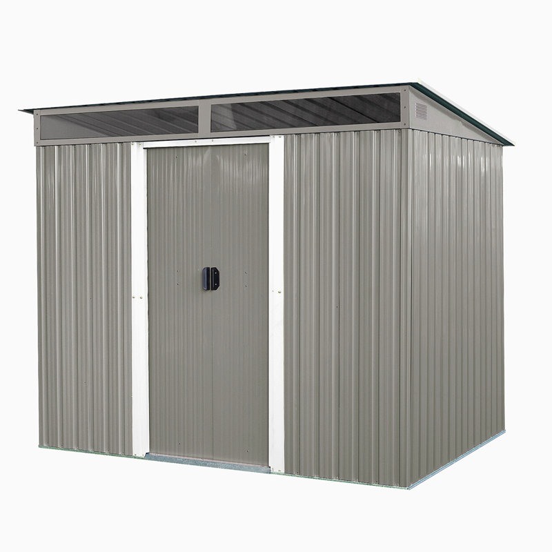 Outdoor Metal Storage Transparent Plate, Gray, 70.86" H x 72.44" W x 54.72" D