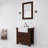 Keighley 30" Carrara White Marble Countertop Bath Vanity in Rustic Sienna with Mirror-286659540-286659546