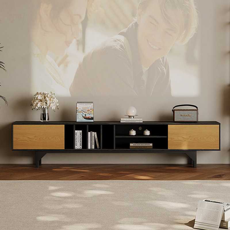 Modern Black Manufactured Wood TV Stands