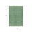 3' X 5' Sage Fern Green And Peach Geometric Washable Indoor Outdoor Area Rug