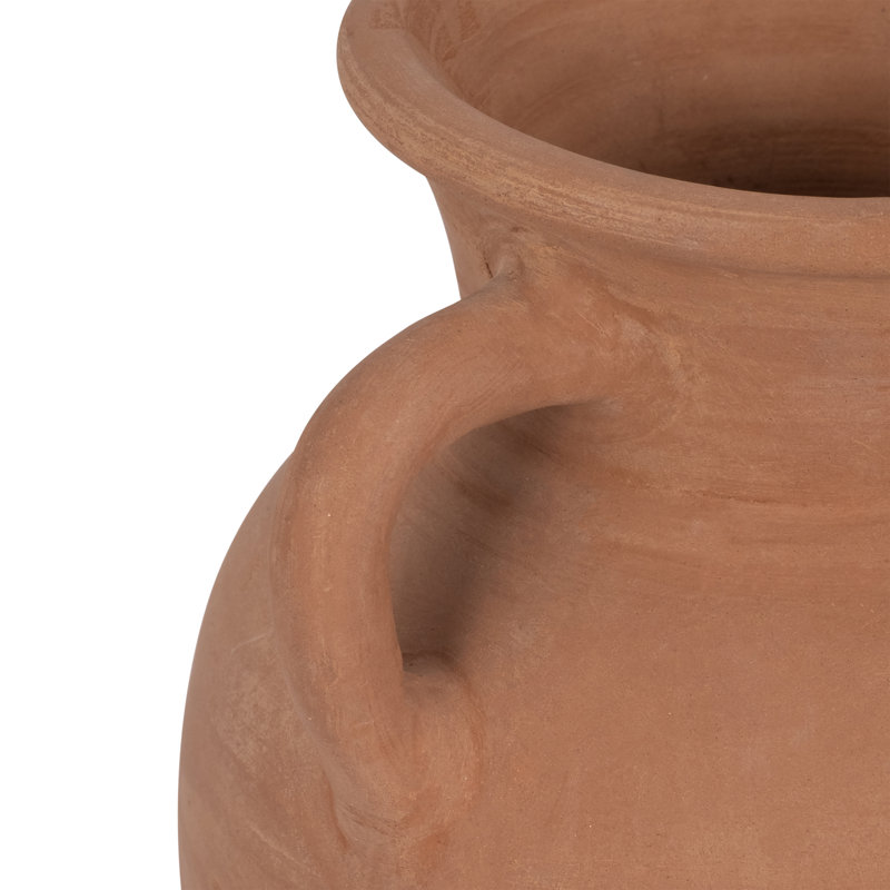 Ensemble de 2 vases décoratifs décoratifs de style rustique texturé - brun, Brun, Ensemble de 2