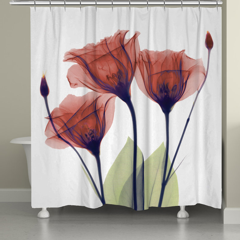Rideau de douche Castille Gentian, H 71 po x l 72 po, Rouge