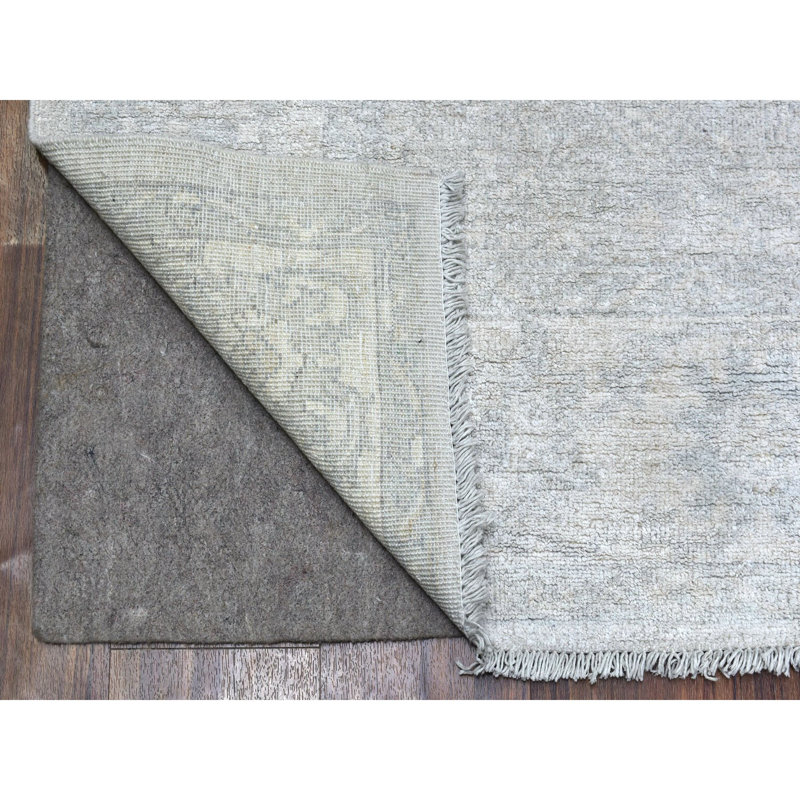 Tapis 6 pi 1 po x 9 pi noué à la main avec couleurs délavées et blanchies Peshawar 923CC54C9DE145C6AA480E8293CCD613