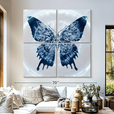 Brampt Butterfly Indigo Batik Mandala