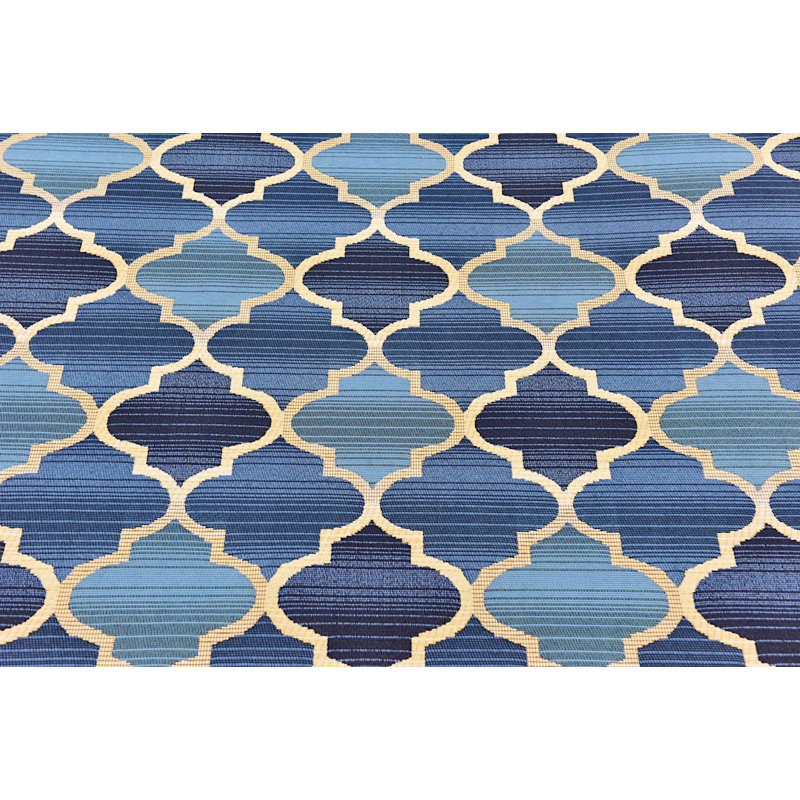 Tapis d'extérieur couleur véranda couleur denim, Rond 8 pi