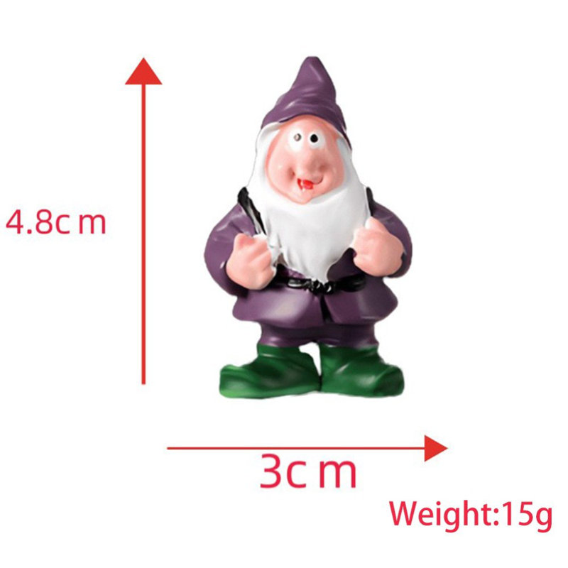 7 pièces de décoration gnome jardinage décoration père Noël décorations pvc artisanat fleurs nain