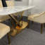 Stone Top Metal Base Dining Table