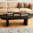 Modern Oval Fluted Coffee Table-1128256190