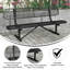 Banc d'extérieur en métal avec dossier Hadleigh-622571438