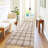 Washable Modern Rug Soft Plaid Carpet with Non-Slip Backing, Stain-Resistant Low Pile Floor Mats, Easy Cleaning Geometric Indoor Tug for Living Room, Nursery, Office-1083721993-1084165818