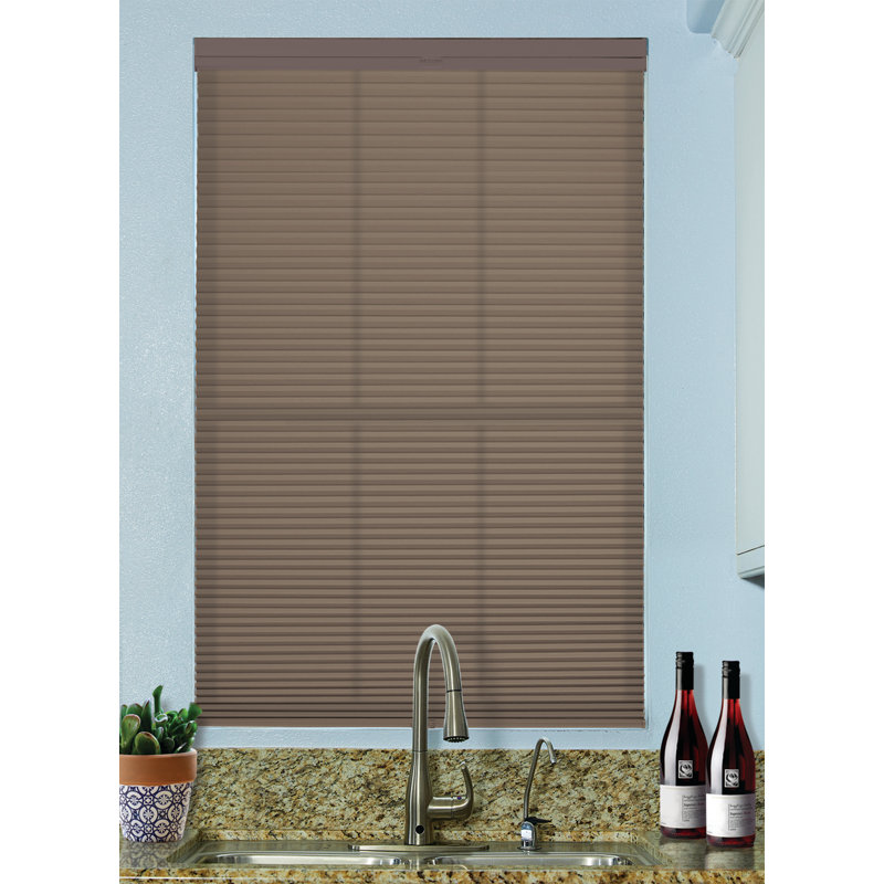 Store alvéolaire semi-transparent sans cordon, 48", 28", Cacao chaud