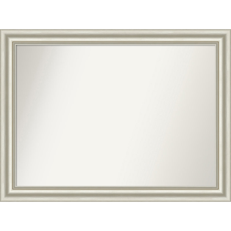 Sophia Non-Beveled Framed Wall Mirror, Silver, 32.5" x 43.5"