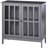 Sideboard, Gray With 2 Doors Storage. Suited For Various Locations. Material, . 31.5" L X 14.25" W H Storage Buffet Cabinet Doors. , Optimizes Space