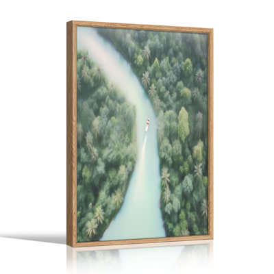 Ensemble de 1 tableau sur toile « Forêt fluviale »